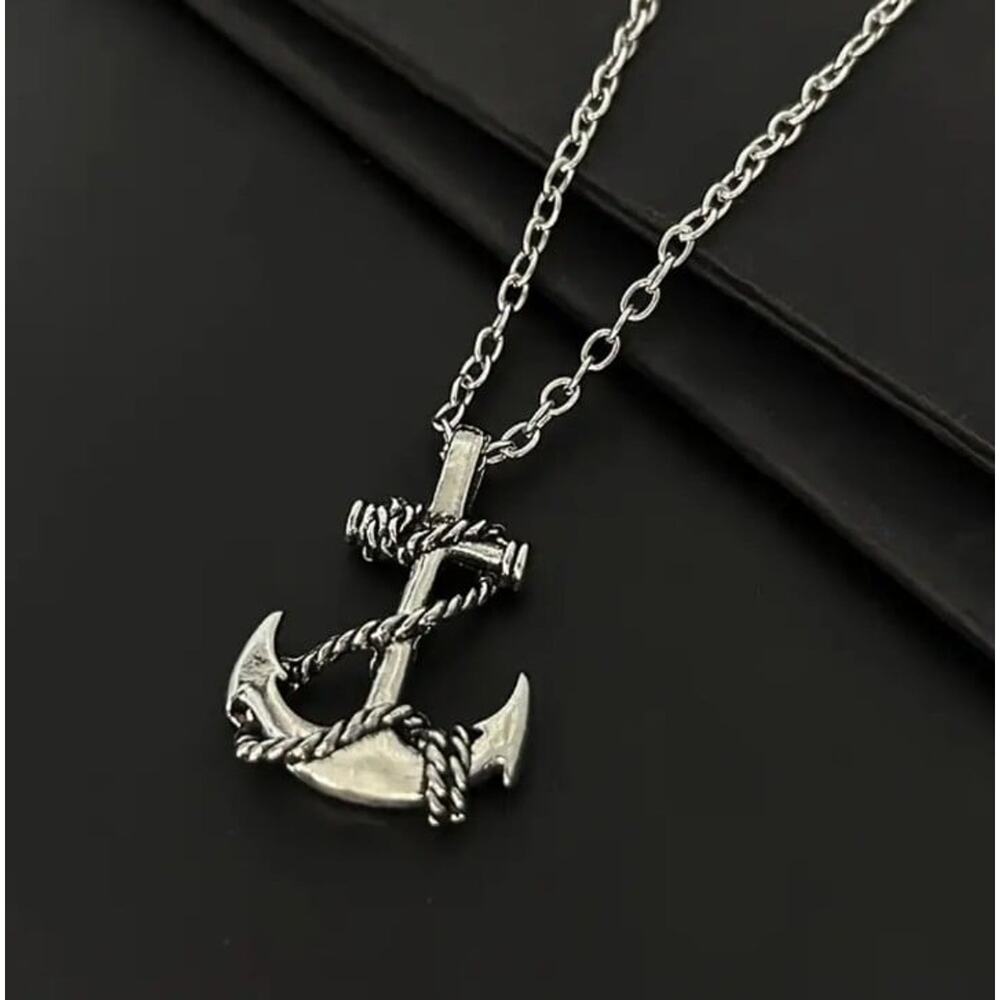 Anchor Necklace Stainless Steel Sailor Navy Marine Pirate Christmas Gift - NEW!!